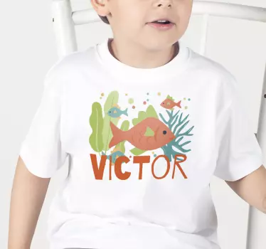Kids t-shirt colorful fish design - TenStickers