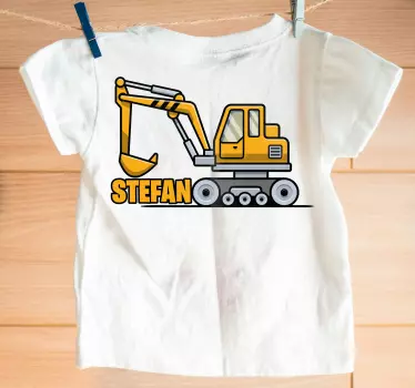 Kids t-shirt excavator custom apparel - TenStickers
