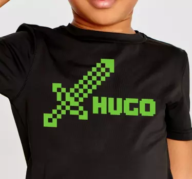 Kids t-shirt pixelated sword adventure - TenStickers