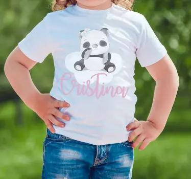 Kids t-shirt with adorable panda design - TenStickers