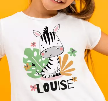 Kids t-shirt with adorable zebra design - TenStickers