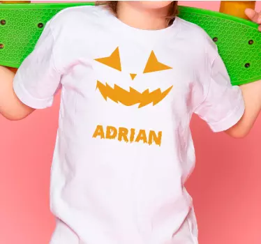 Custom pumpkin design Halloween t-shirt - TenStickers