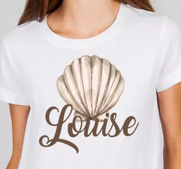 Stylish shell monogram t-shirt - TenStickers