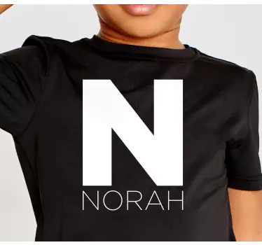 T-shirt with name bold initial and name - TenStickers