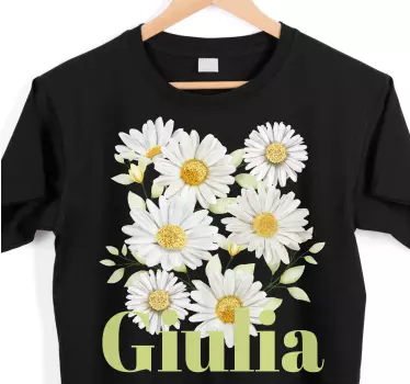 T-shirt with name floral personalized design - TenStickers