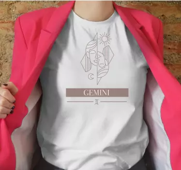 T-shirt with name gemini zodiac design - TenStickers