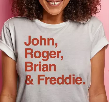 T-shirt with name names shown prominently - TenStickers