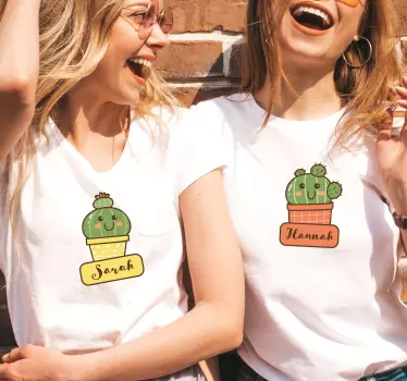 T-shirt with name personalized cactus tees - TenStickers