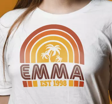 T-shirt with name personalized name rainbow - TenStickers