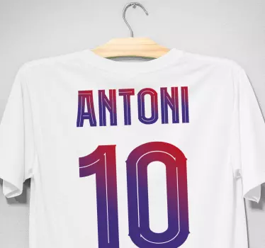 T-shirt with name personalized player number - TenStickers
