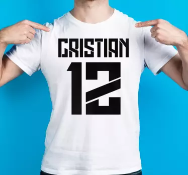 T-shirt with name personalized sporty style - TenStickers