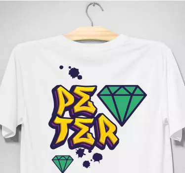 T-shirt with name peter diamond design - TenStickers