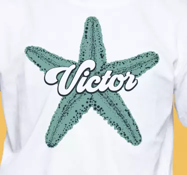 T-shirt with name starfish with victor name - TenStickers