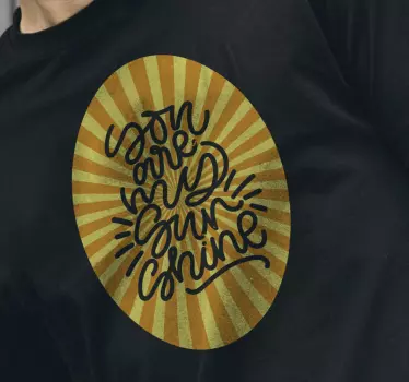 T-shirt with name you are my ray of light - TenStickers
