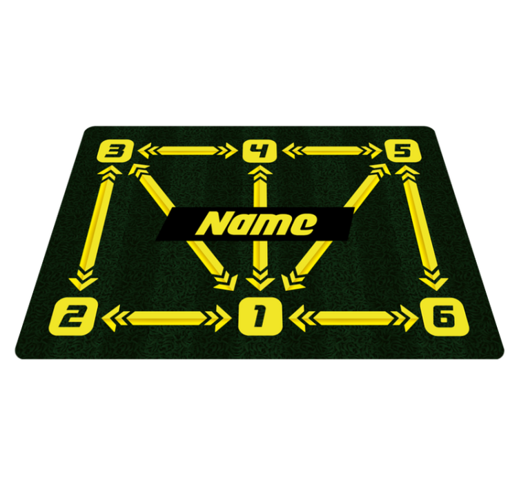 Personalised name football pitch vinyl rug - TenStickers