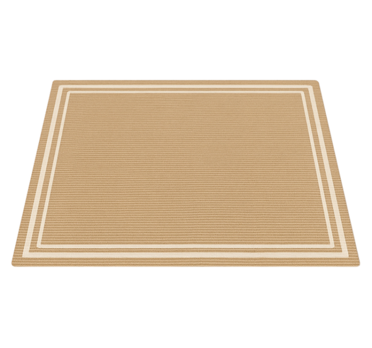 Woven border imitation outdoor vinyl rug - TenStickers