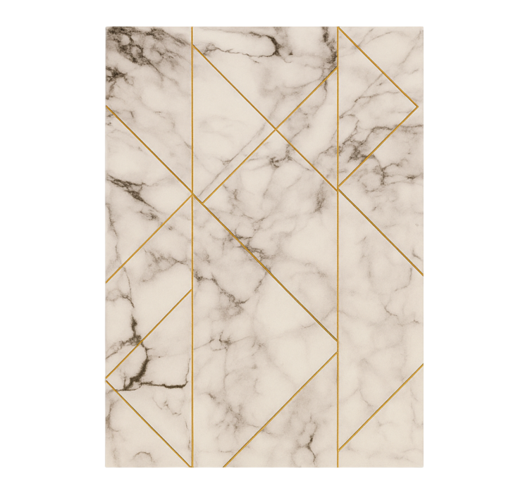 Grid elegant design marble vinyl rug - TenStickers