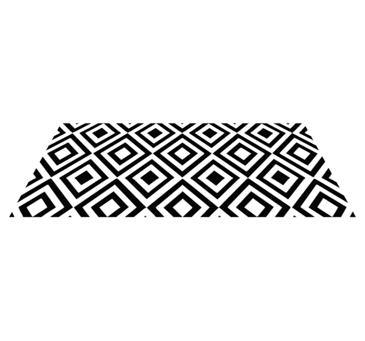 Black & White geometric vinyl rug - TenStickers