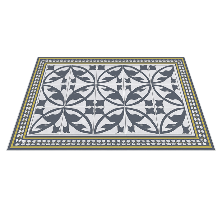 Living room vinyl rug encaustic style mat - TenStickers