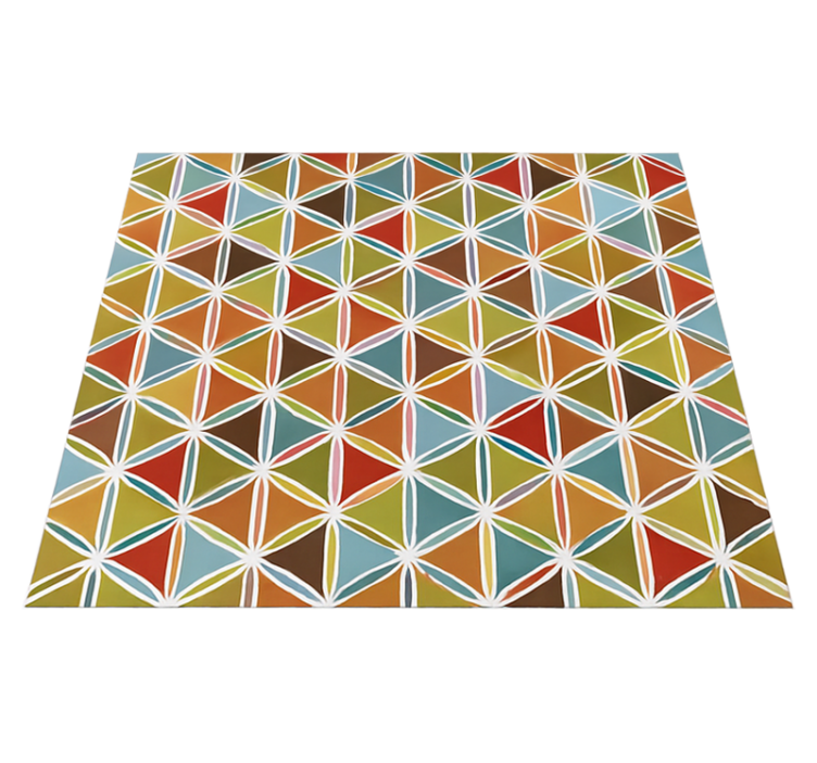 Living room vinyl rug vibrant prism pattern mat - TenStickers