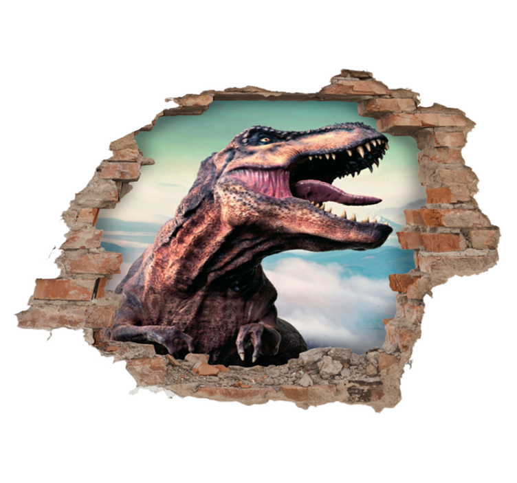 Animal vinyl rug realistic 3d t-rex design - TenStickers