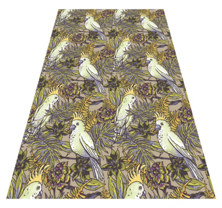 Animal vinyl rug featuring amazonian parrot design - TenStickers