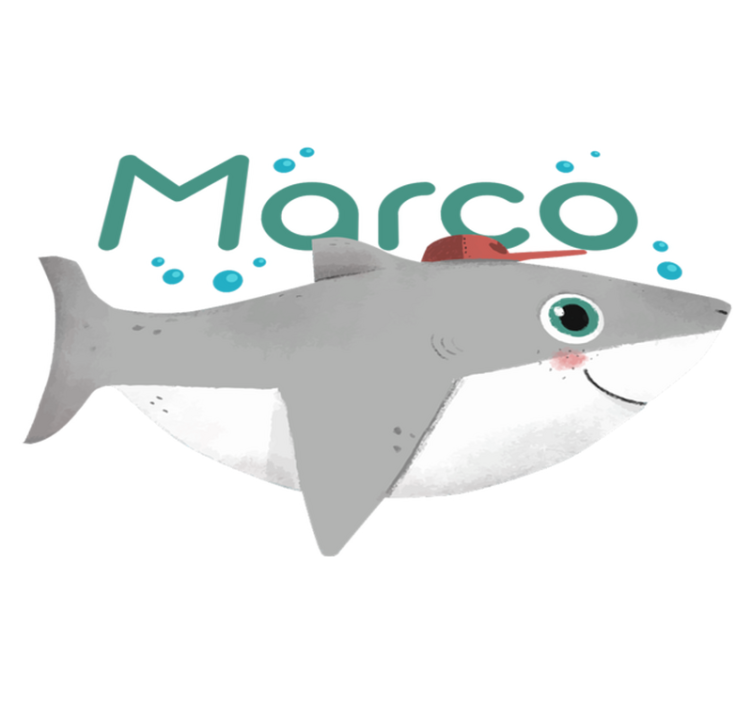 Animal vinyl rug shark character fun - TenStickers