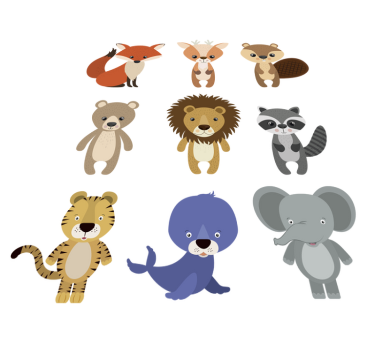 Animal vinyl rug decorative box - TenStickers