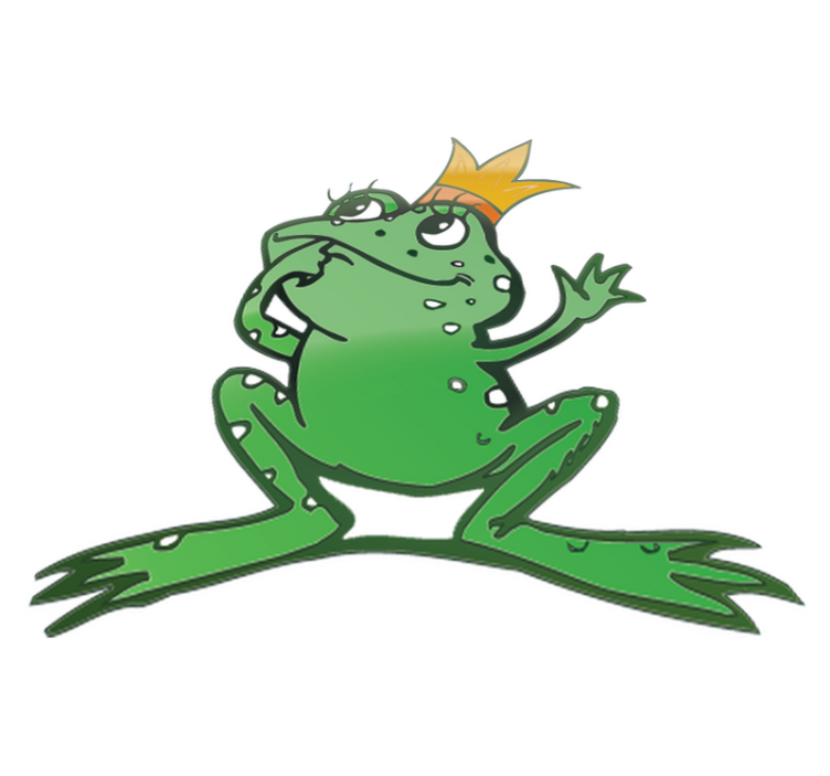Animal vinyl rug queen frog - TenStickers