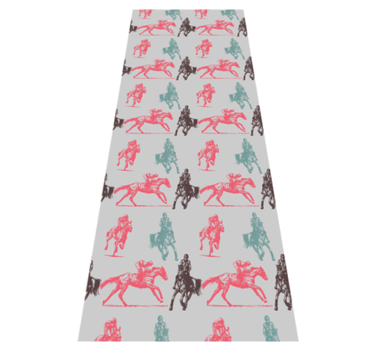 Animal vinyl rug in multicolored horse design - TenStickers