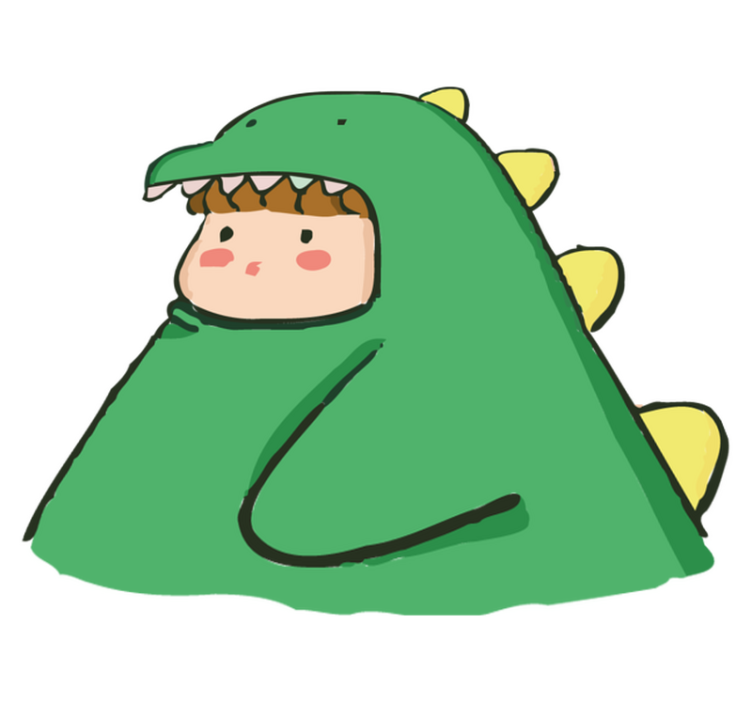 Animal vinyl rug cute dinosaur costume human - TenStickers