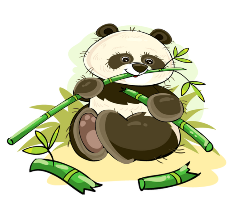 Animal vinyl rug with cute panda emblem - TenStickers