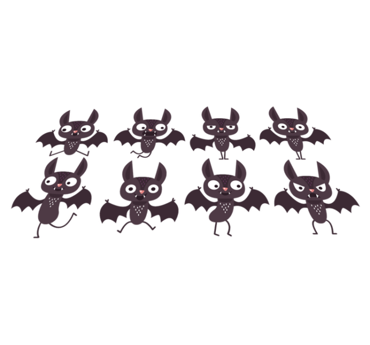 Halloween vinyl rug happy bat pack - TenStickers