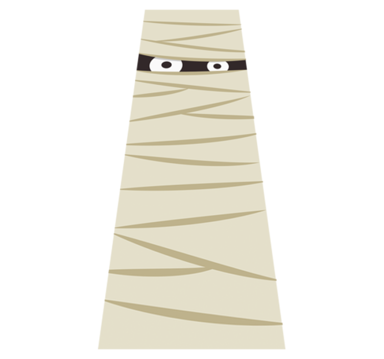 Halloween vinyl rug mummy eyes - TenStickers