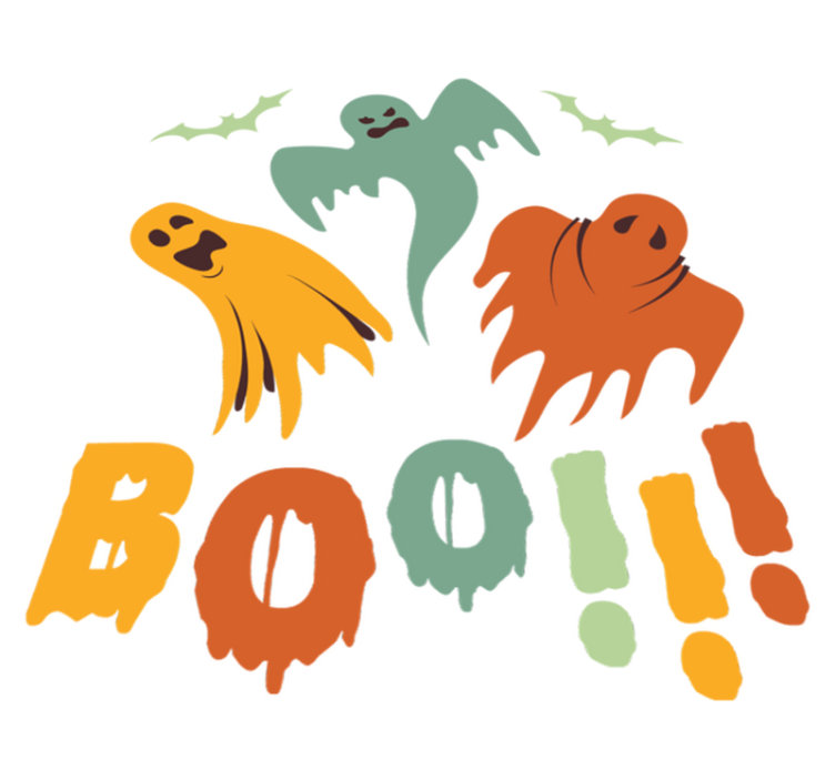 Halloween vinyl rug boo ghost - TenStickers