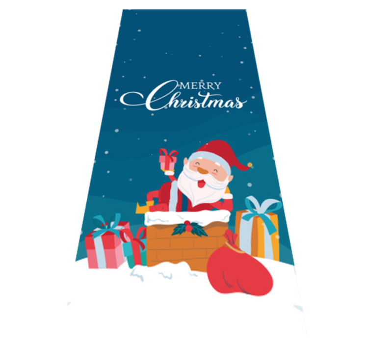 Christmas vinyl rug for a merry christmas with santa claus - TenStickers