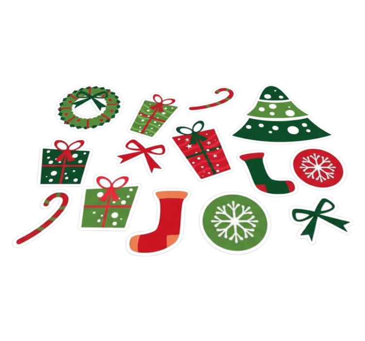 Christmas vinyl rug classic christmas themes - TenStickers