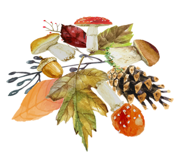 Flower vinyl rug with autumn touches - TenStickers