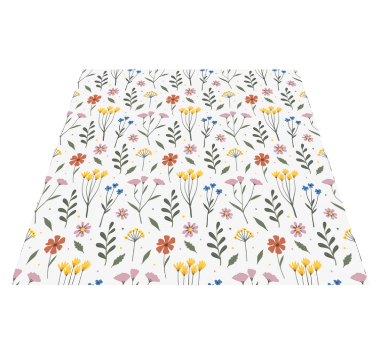 Flower vinyl rug with multicolor garden flowers - TenStickers