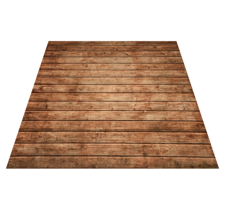 Dining room vinyl rug in dark wood design - TenStickers