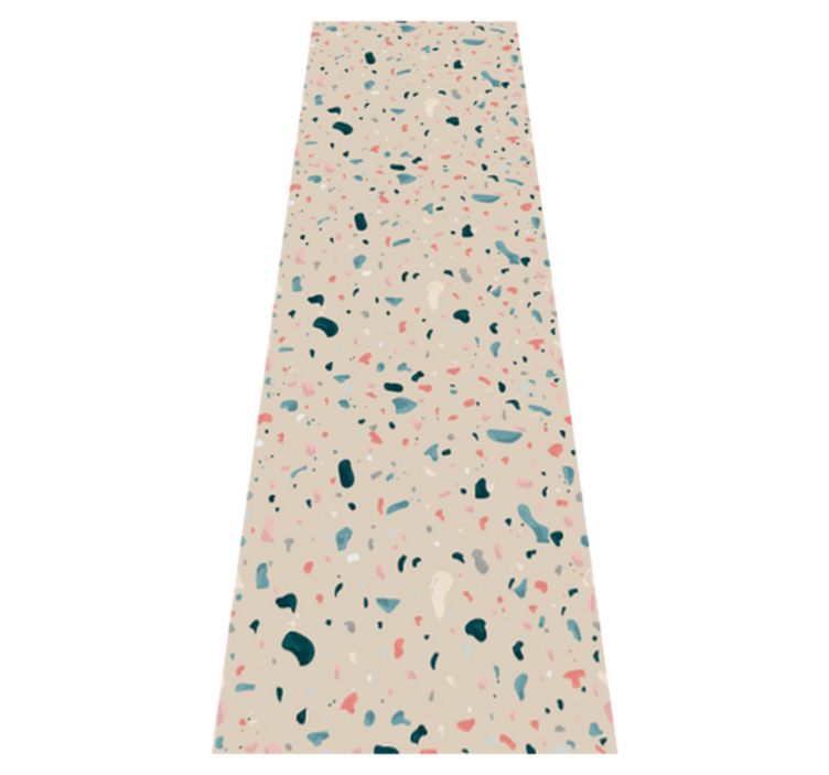 Kitchen vinyl rug with hand-painted terrazzo design - TenStickers