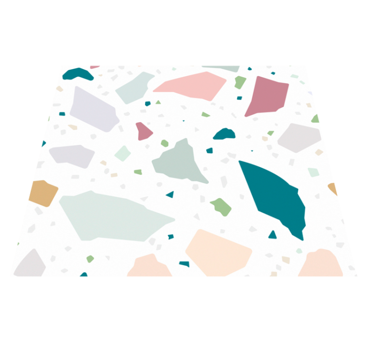 Kitchen vinyl rug with mediterranean terrazzo design - TenStickers