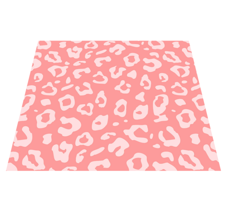 Animal print vinyl rug in pink leopard design - TenStickers