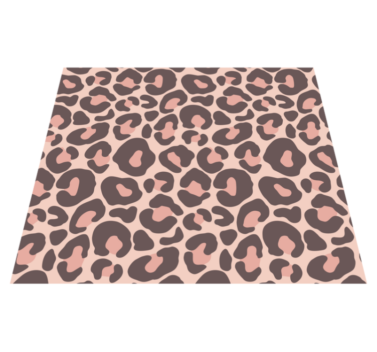 Animal print vinyl rug pink leopard print - TenStickers