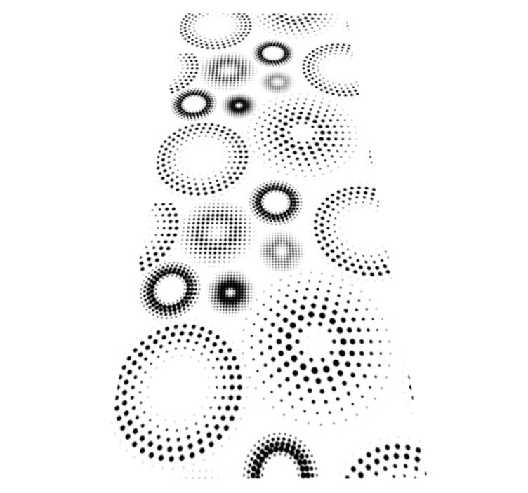 Geometric vinyl rug with seamless polka dots - TenStickers