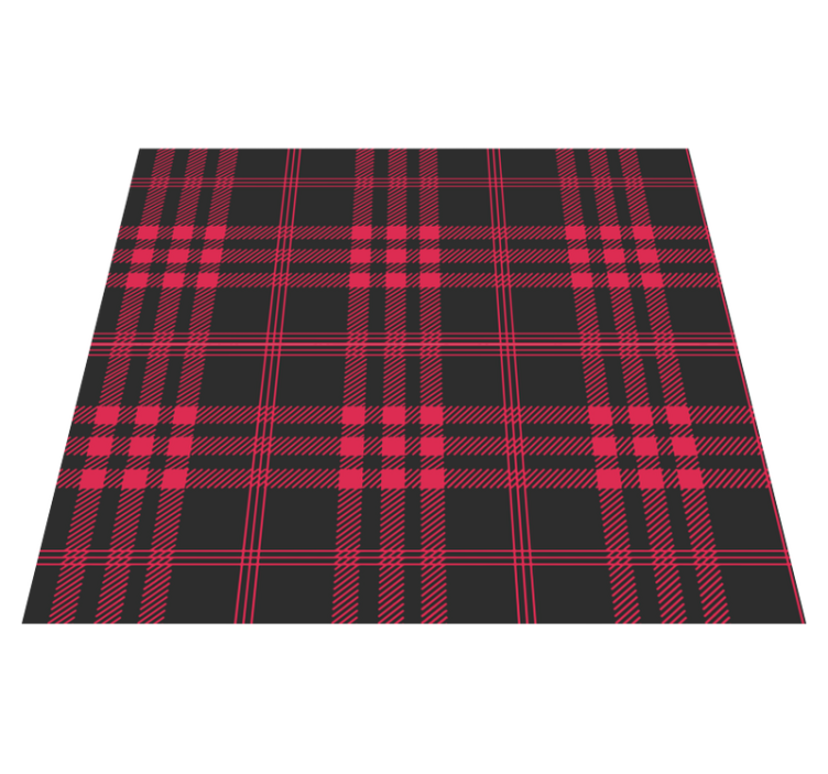 Christmas tartan pattern christmas vinyl rug - TenStickers