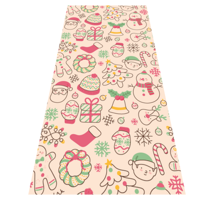 Christmas vinyl rug with festive fairy lights - TenStickers