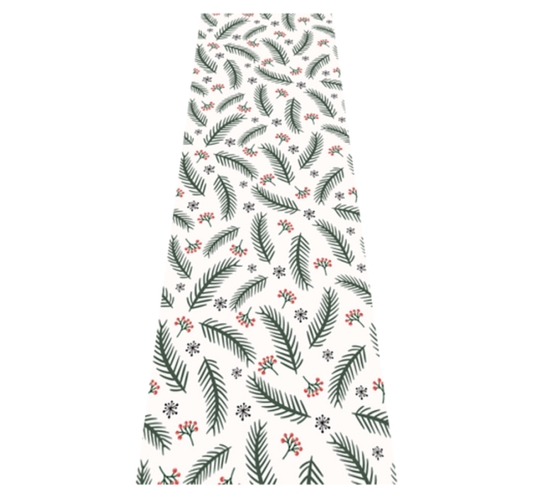 Christmas vinyl rug with pine branches pattern - TenStickers