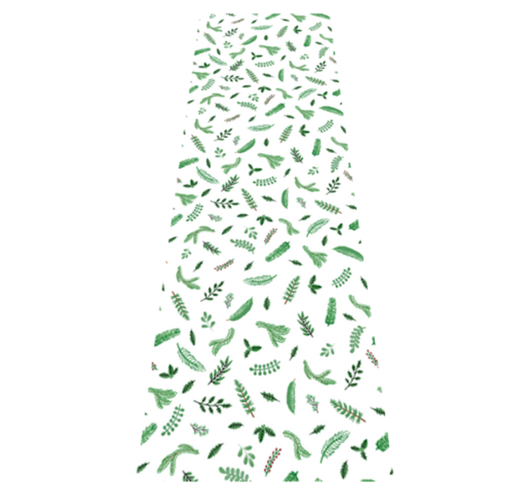 Christmas vinyl rug with leaf pattern decor - TenStickers