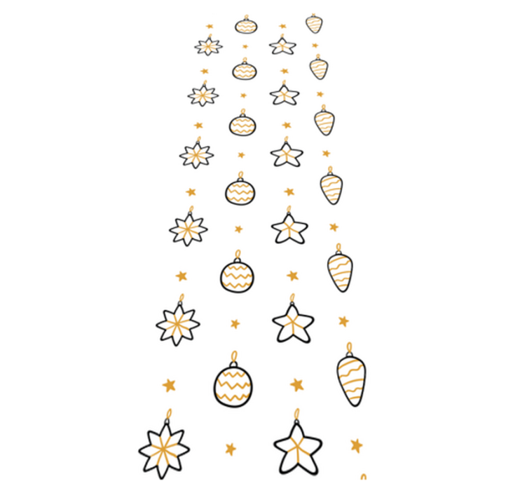 Christmas vinyl rug with white geometric stars pattern - TenStickers